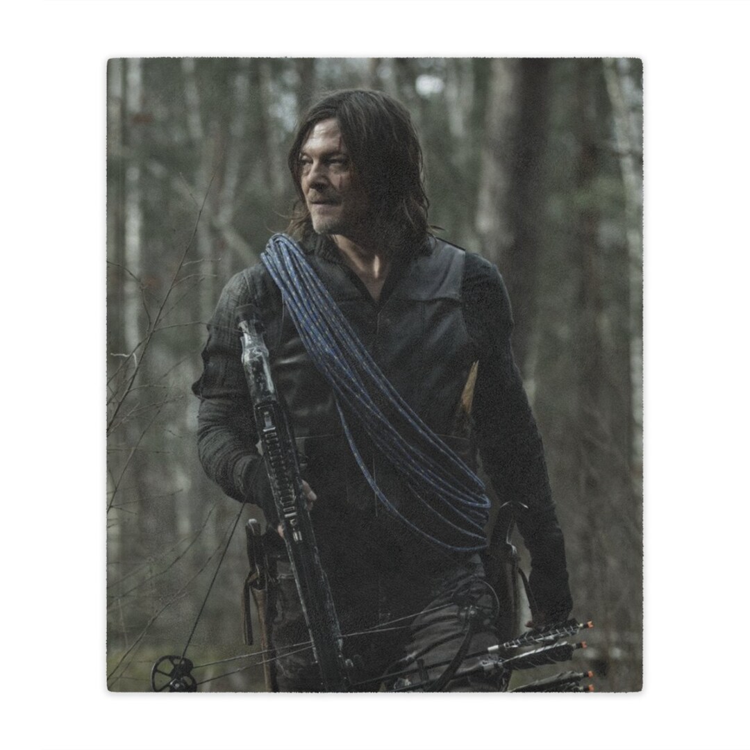 Daryl Dixon Blanket the Walking Dead Merch Etsy