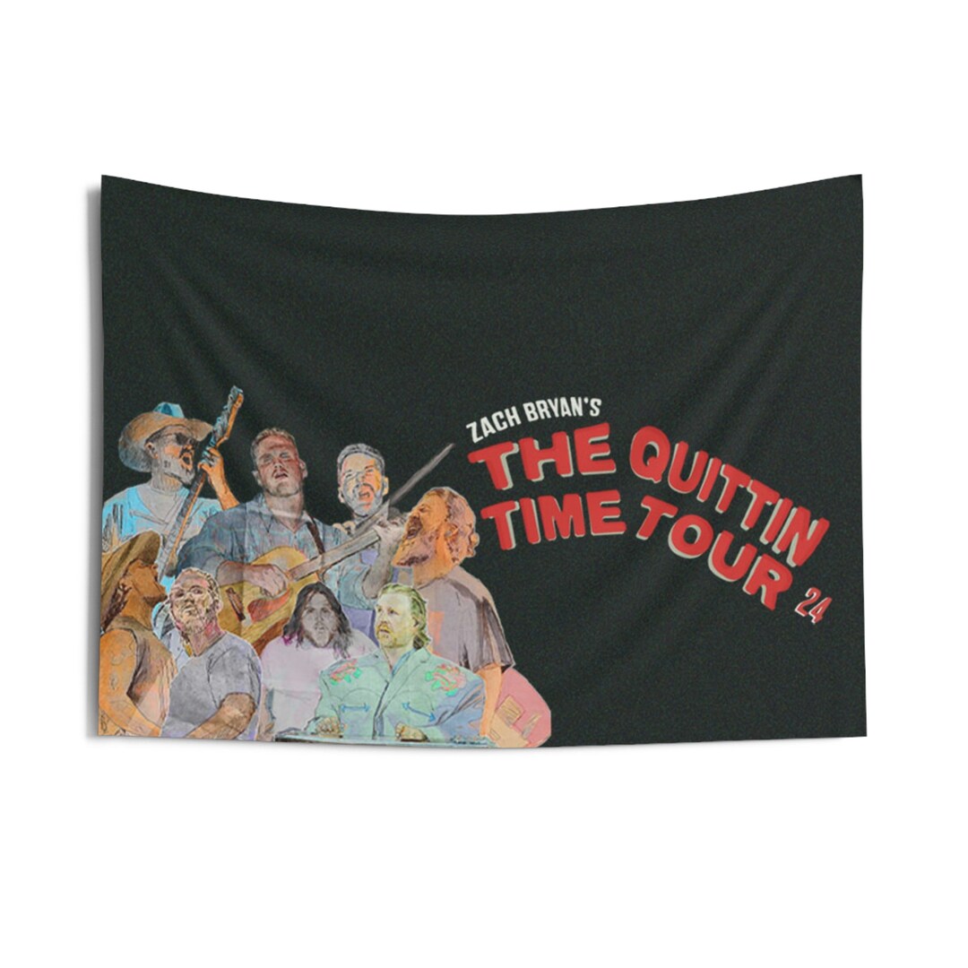 Zach Bryan the Quittin Time Tour Wall Tapestry - Etsy