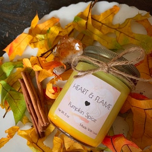 Pumpkin Spice Vegan Candle | Soy Wax | Aromatherapy Essential Oil