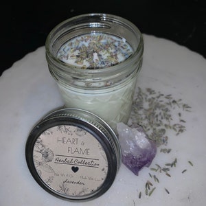 Lavender Herbal Vegan Candle |  Soy Wax | Aromatherapy Essential Oil