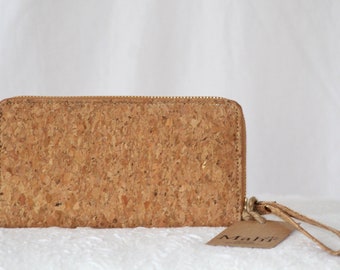 Vegan Cork Zipper Wallet: Sustainable Organic Gift