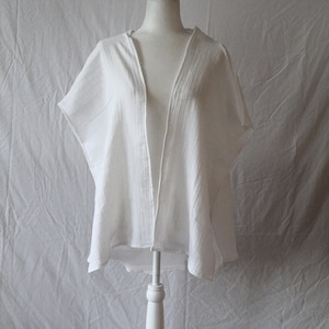 White Linen Shrug: Flowy Summer Layering Top