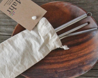 Stainless Steel Straw Set, Sustainable Gifts,  Plastic Free, Planet-friendly Gift, Zero Waste, Corporate Gifts