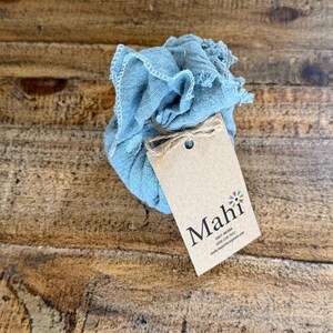 Reusable Fabric gift wrap made in USA, Furoshiki, Linen Squares, Solid Color, Planet-friendly Wraps image 7