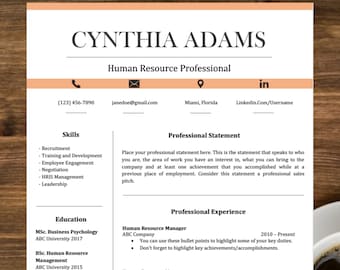 Word Resume Template - Job Resume Template - Modern Resume Template - Professional Resume Template
