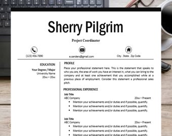 Word Resume Template - ATS Compliant Resume Template - Modern Resume Template - Professional Resume Template
