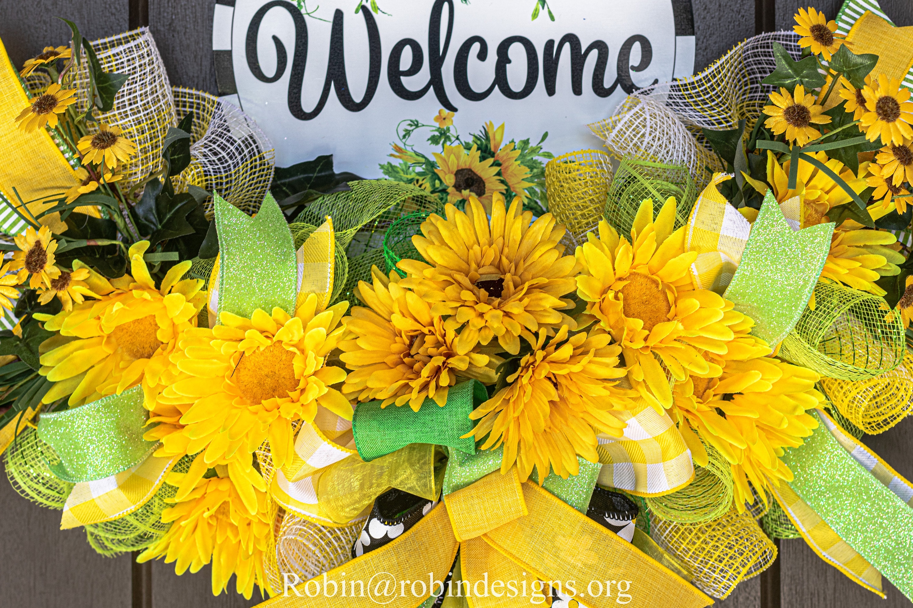 Flower Sign Flower Wreath Front Door Wreath Etsy