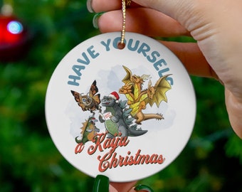 Kaiju Christmas Tree Ornament, Godzilla and Friends Xmas Decoration, Japanese Monster Fan Tree Ornament, Godzilla Fan Tree Decoration Gift,