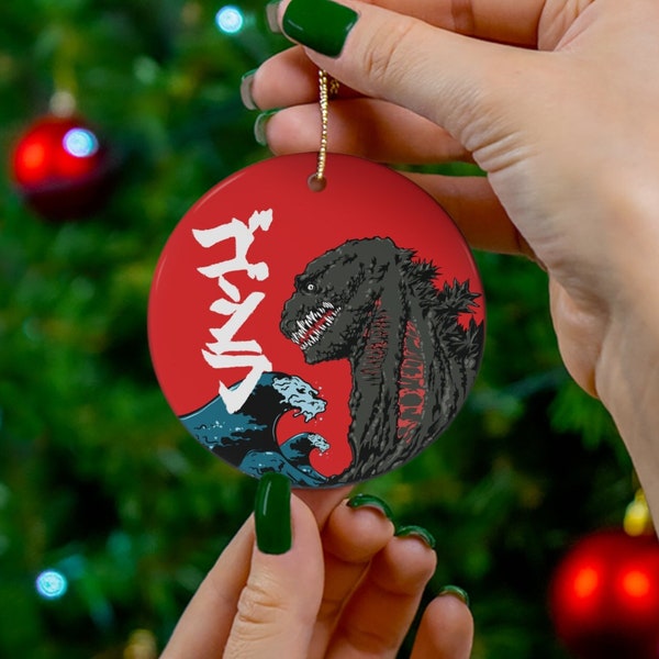 Kaiju Monster Tree Ornament, Godzilla Tree Decoration, Japanese Monster Fan Tree Ornament, Godzilla Fan Tree Decoration Gift,