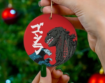 Kaiju Monster Tree Ornament, Godzilla Tree Decoration, Japanese Monster Fan Tree Ornament, Godzilla Fan Tree Decoration Gift,