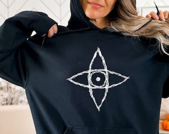 Creepypasta Hoodie/ Creepypasta Observer Hoodie / CreepyPasta Observer Proxy Symbol/ Creepypasta Slender Man Unisex Hooded Sweatshirt