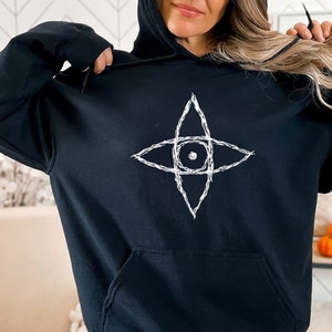 Creepypasta Hoodie/ Creepypasta Observer Hoodie / CreepyPasta Observer Proxy Symbol/ Creepypasta Slender Man Unisex Hooded Sweatshirt