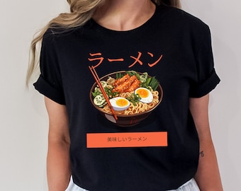 Graphic Ramen T-Shirt, Japanese Ramen T-Shirt, Ramen Fan T-Shirt, Graphic Ramen Art T-Shirt, Unisex Jersey Short Sleeve Tee