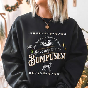 Suéter de película navideña / Sons of Bitches Bumpuses / Suéter feo de Navidad / Sudadera con cita de película de historia navideña divertida / Suéter navideño unisex