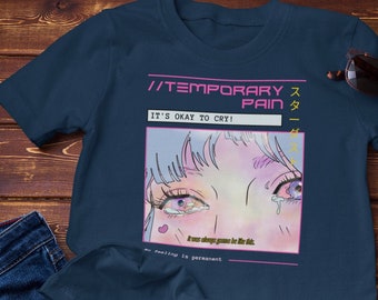 Cute Anime T-Shirt / Anime Tears Shirt/ Anime Manga Shirt/ Crying Anime Shirt For Her/ Anime Art Shirt/ Unisex Jersey Short Sleeve Tee