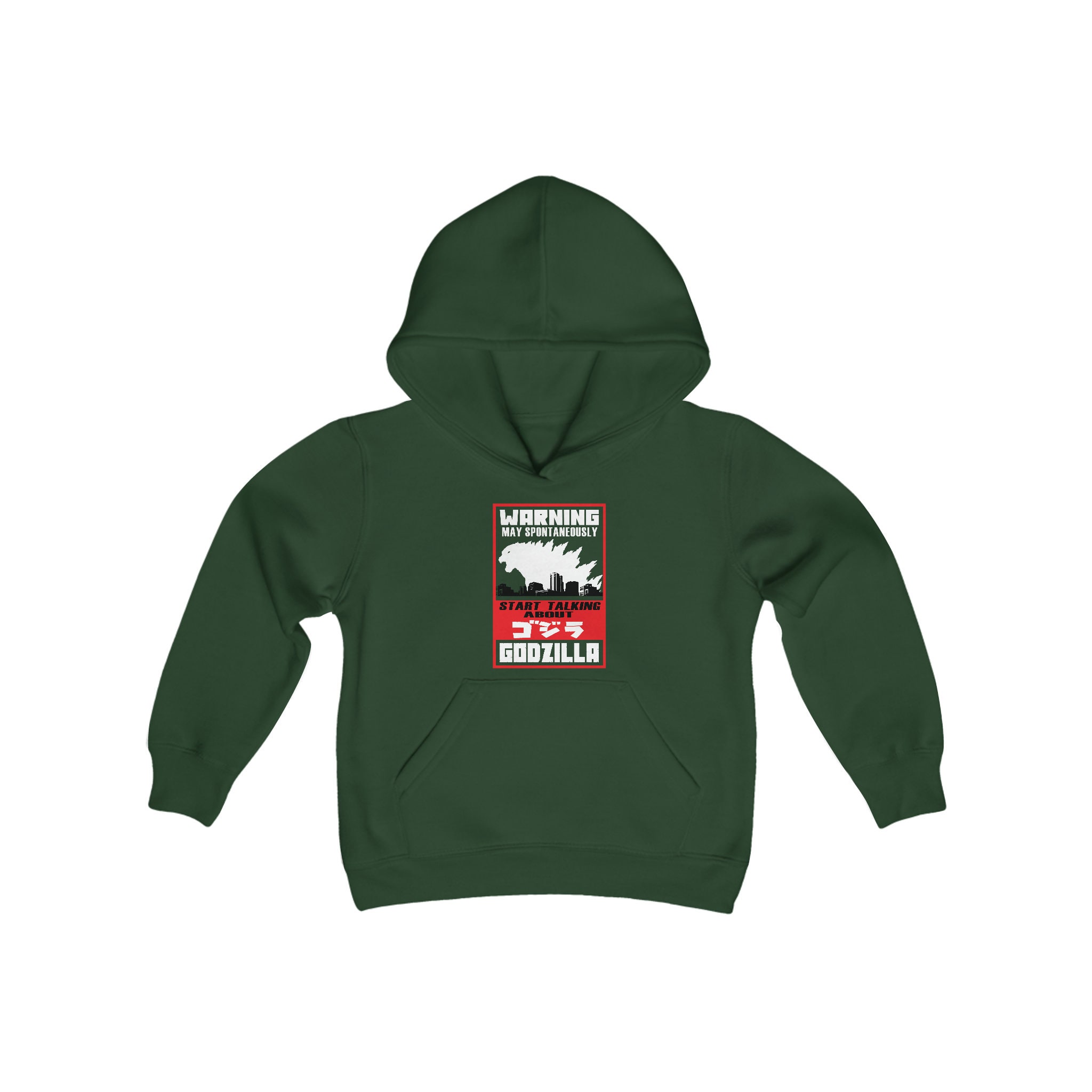 Godzilla Warning Youth Hoodie, Kaiju Monster Youth Sweater
