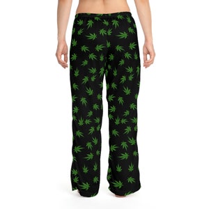 Women's Marijuana Leaf Pajama Pants/ Cute Women's Weed Pajamas/ Cozy ...