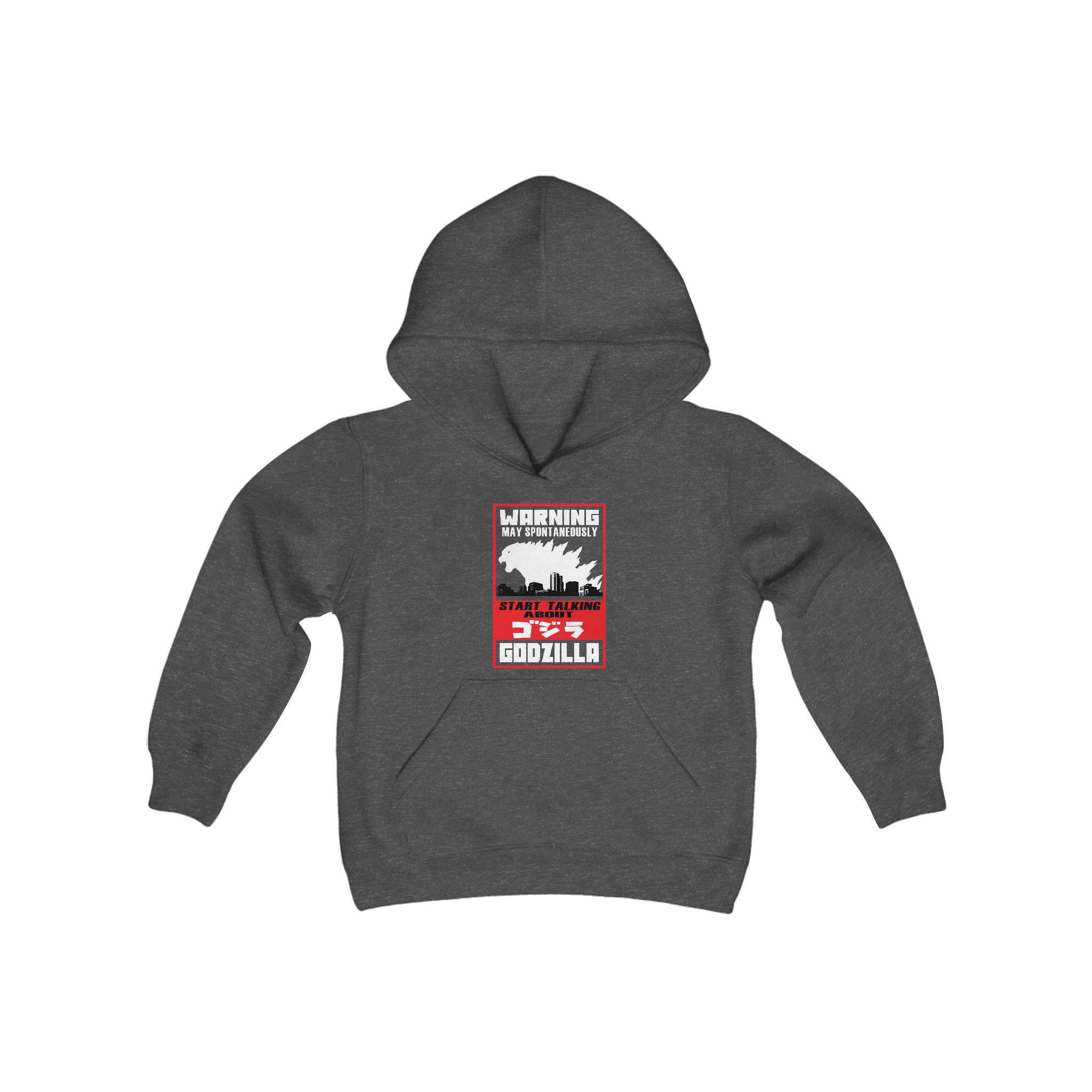 Godzilla Warning Youth Hoodie, Kaiju Monster Youth Sweater