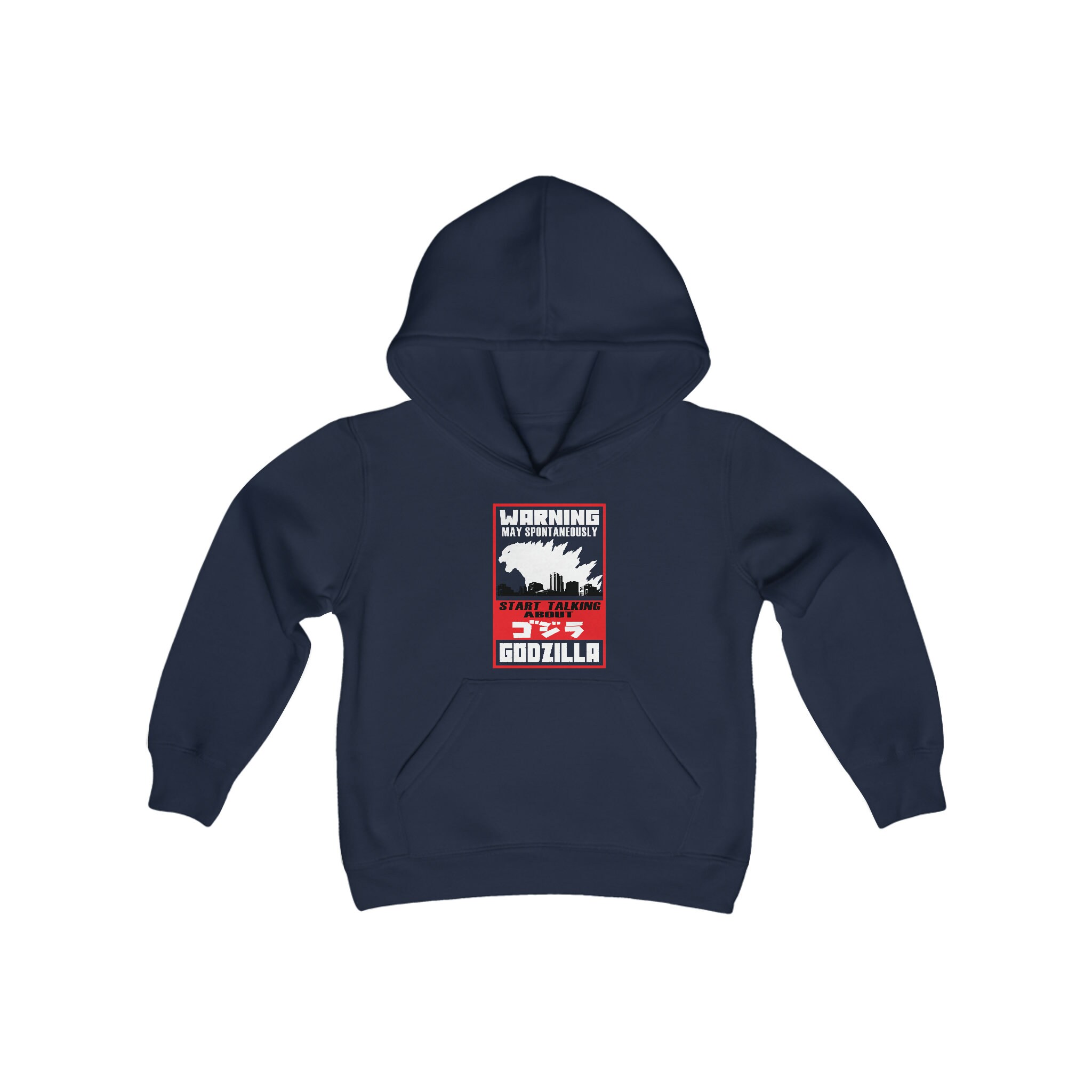 Godzilla Warning Youth Hoodie, Kaiju Monster Youth Sweater