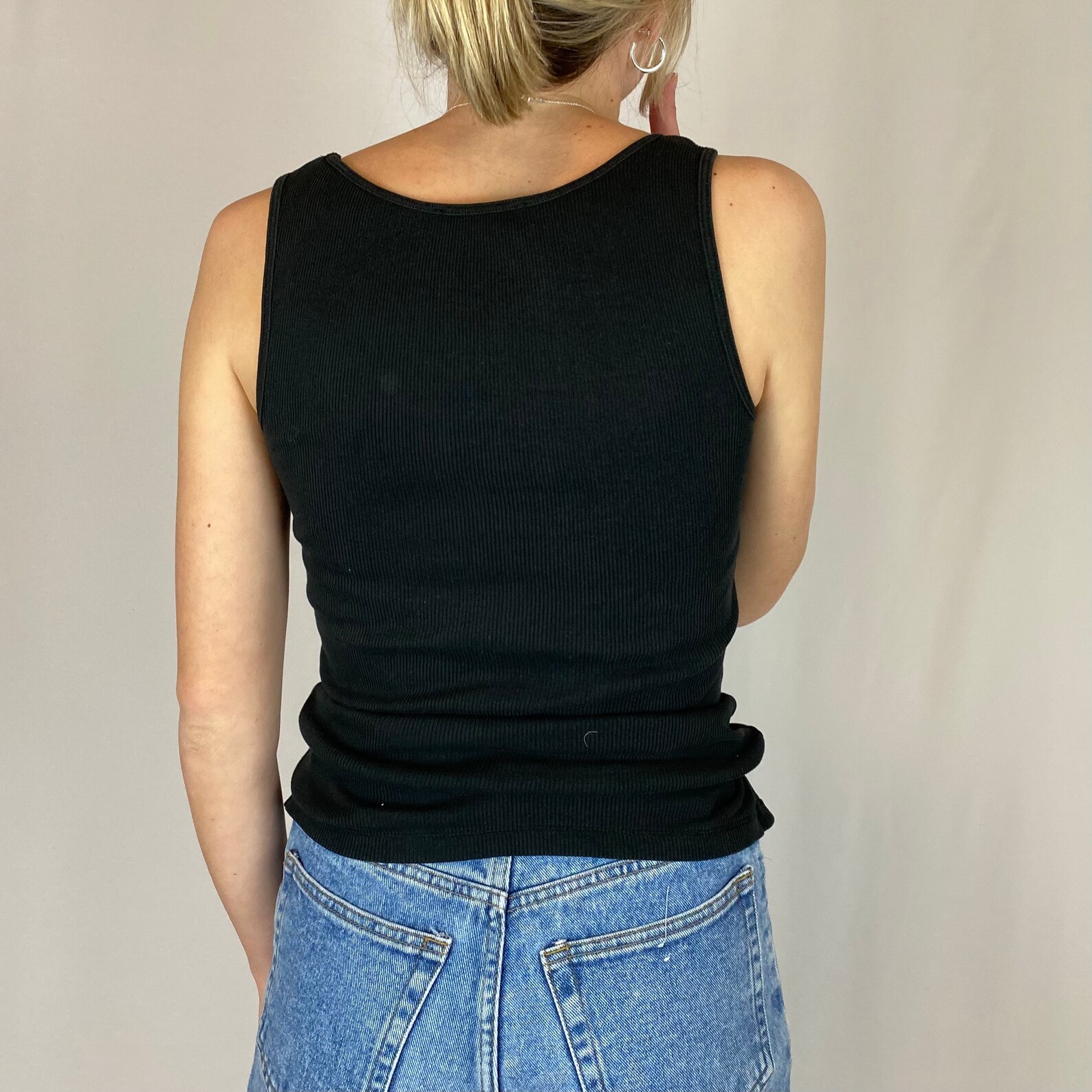 black y2k tank top