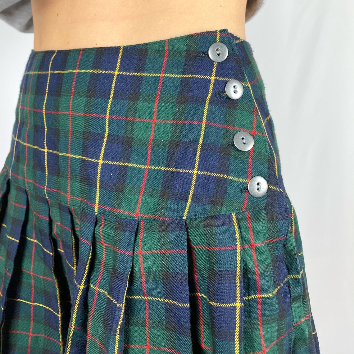 Y2K Plaid School Girl Skirt | Etsy