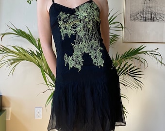 Diesel Silk Black Dress  / y2k 90s grunge aesthetic clothing