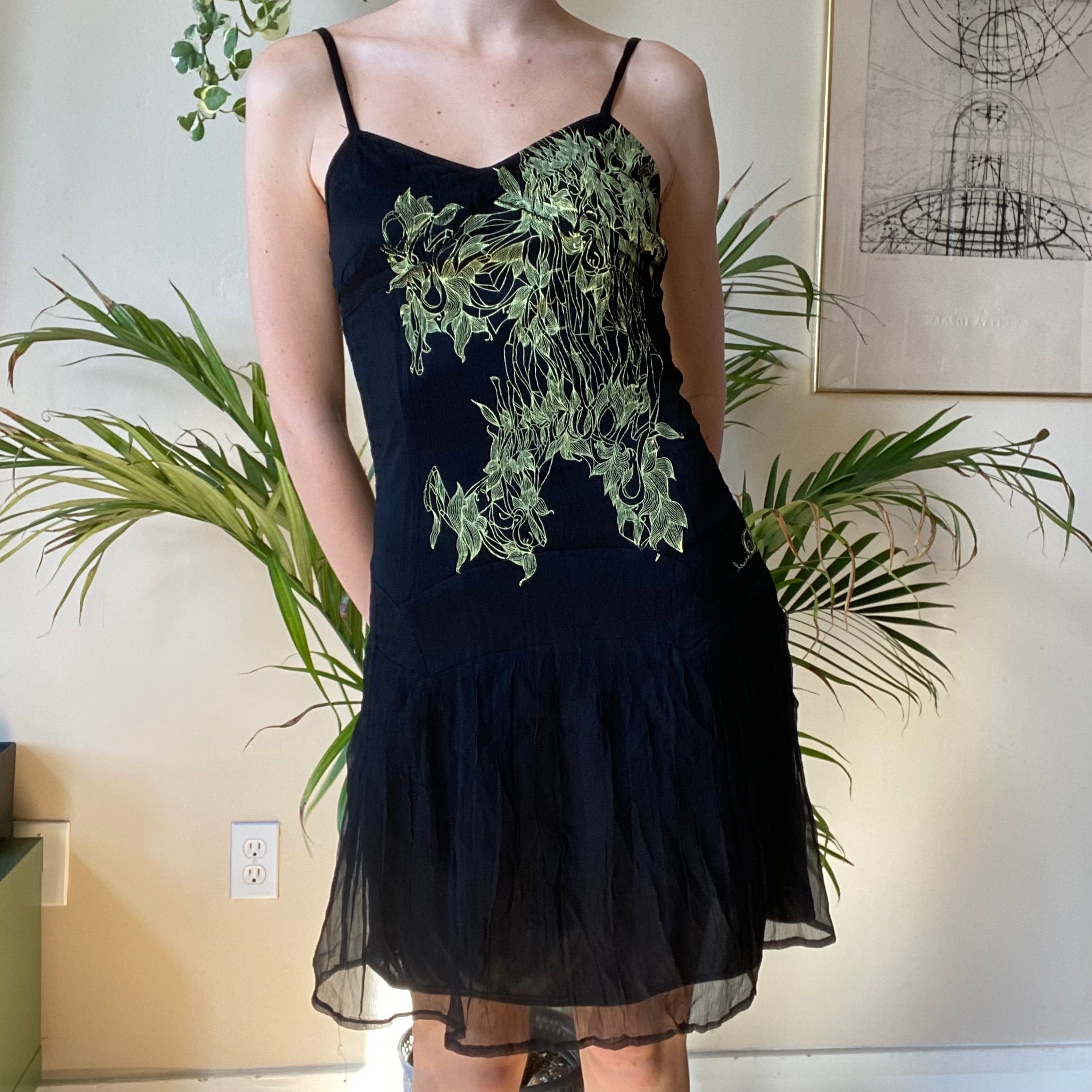 Diesel Silk Black Dress / Y2k 90s Grunge Aesthetic Clothing - Etsy