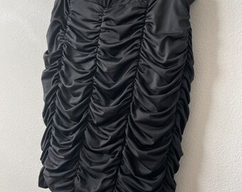 Vintage Frederick&#39;s of Hollywood Mini Black Skirt / y2k 90s aesthetic clothing