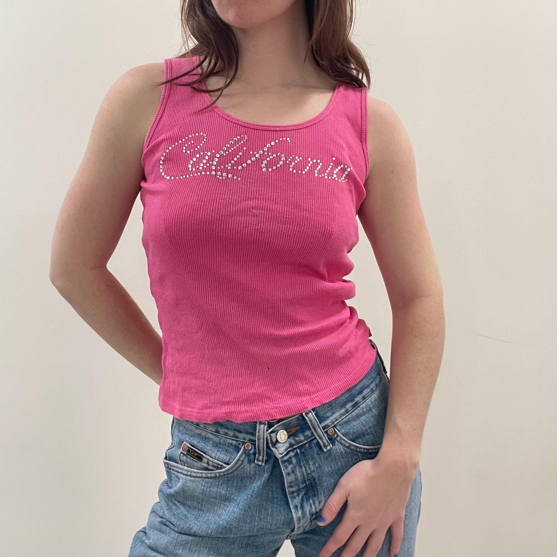トップス LED RECHWE y2k TANK TOP 2526 BEAUDRM Women's Y2K Cherry Pattern Round Neck Vest Summer