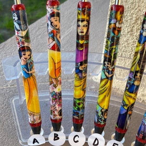 Princess Ink Joy Gel Pen – Custom Pen – Fabric Pen – Epoxy Pen - Snow White