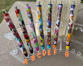 Mickey and friends Gel Pens - Mickey Gel Pen - Minnie Gel Pen - Daisy Gel Pen - Donald Gel Pen - Goofy Gel Pen - Pluto Gel Pen - Fabric Pen