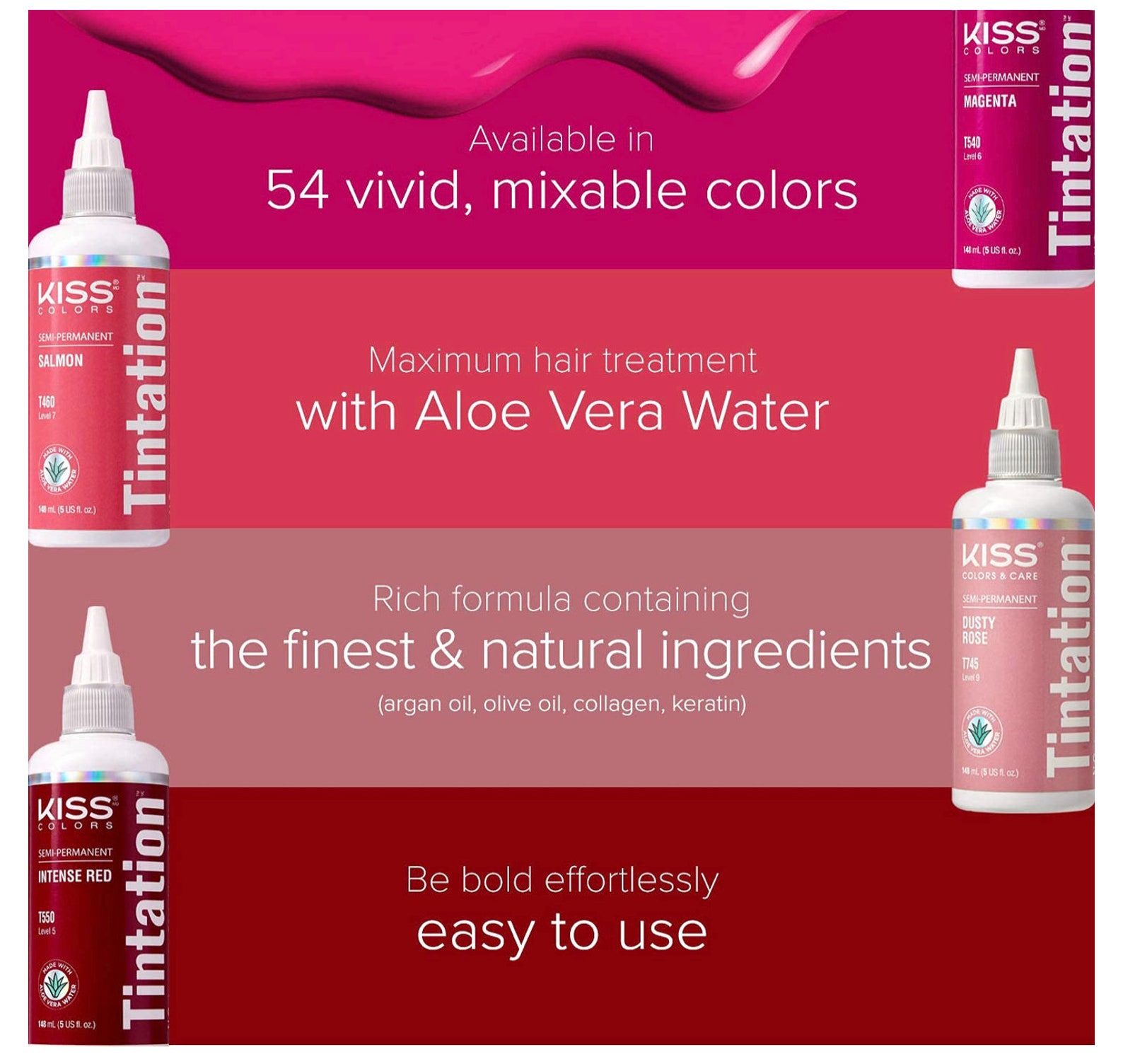 KISS Tintation Semipermanent Hair Color Dye Treatment 148 Ml Etsy UK