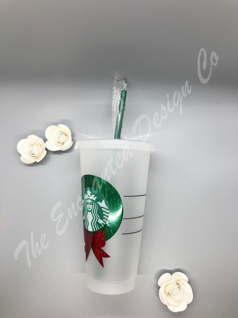 Download Starbucks Cold Cup Holiday Christmas Wreath SVG Instant | Etsy