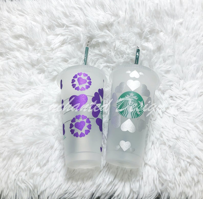 Download Full Wrap Starbucks Cold Cup Venti Heart Design SVG ...