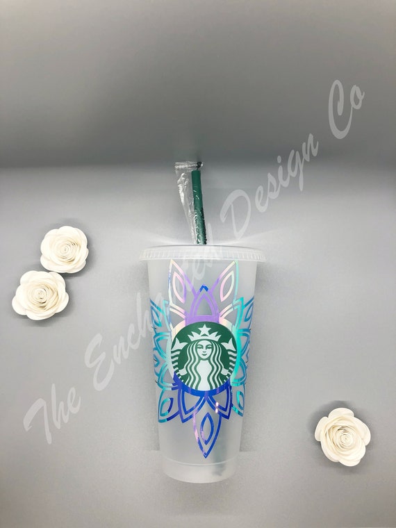 Download Starbucks Cold Cup Mandala Flower Svg Instant Download Etsy