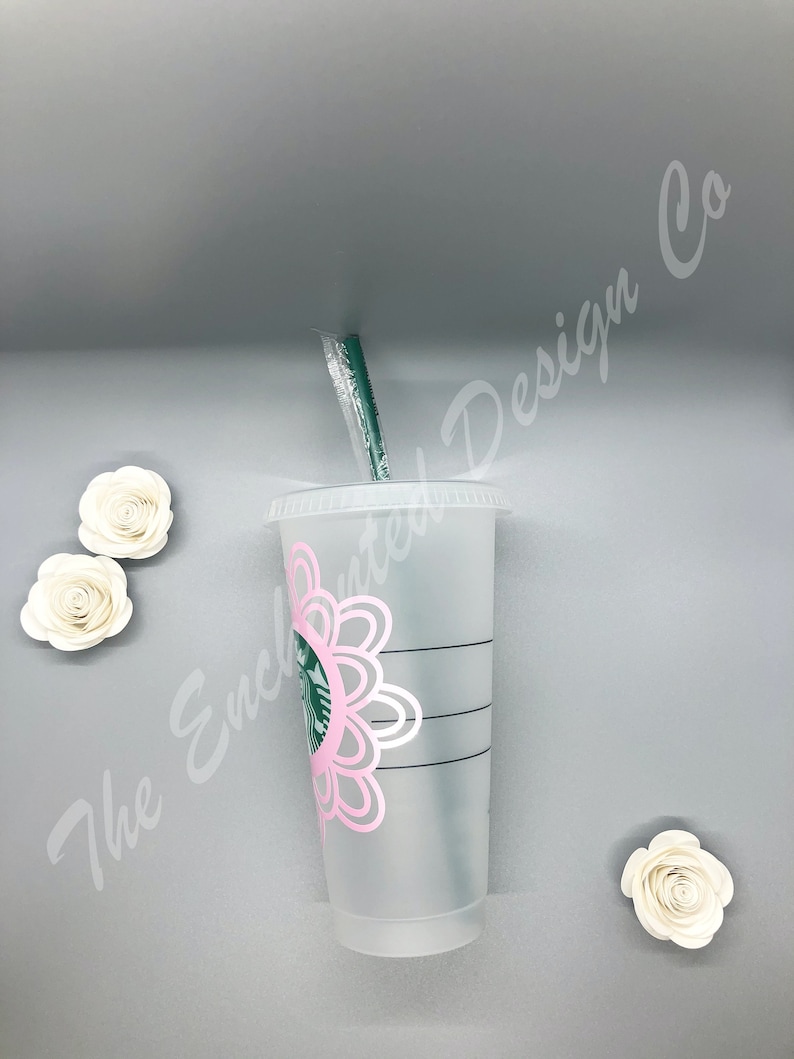 Download Starbucks Cold Cup Mandala Flower Circle SVG Instant | Etsy