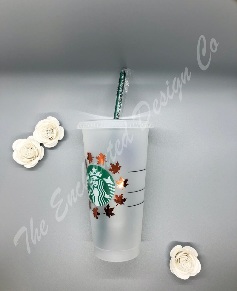 Download Starbucks Cold Cup Fall Leaf Wreath SVG Instant Download ...