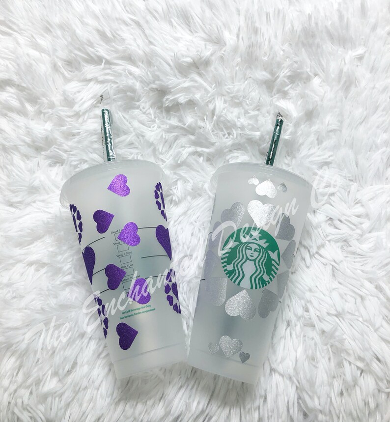 Download Full Wrap Starbucks Cold Cup Venti Heart Design SVG ...