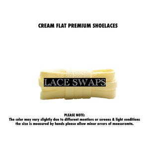 CREAM PREMIUM QUALITY Shoelaces For Jordan Air Max Nike Adidas Air Force One Converse Shoes And All Other Brands