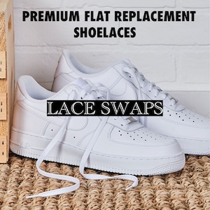 WHITE PREMIUM QUALITY Shoelaces For Jordan Nike Adidas Air Force One Converse Brand New Laces For All Brands