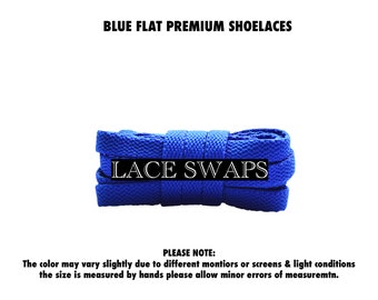 BLUE PREMIUM QUALITY Shoelaces For Jordan Air Max Nike Adidas Air Force One Converse Shoes And All Other Brands