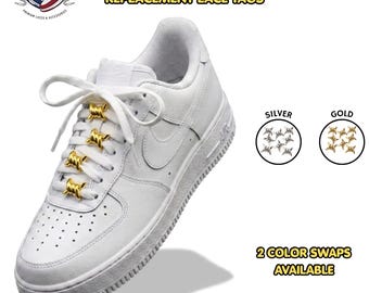 Barbed Wire Statement Lace Tags Premium 16mm x 15mm Dubraes For All Shoes Shoelace Charms Bling Sneaker Shoe Jewelry Accessories