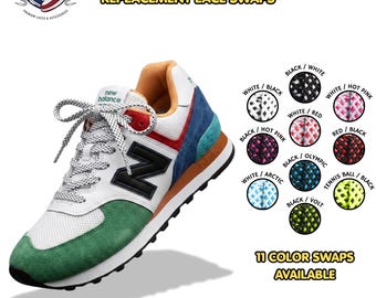 Dot Pattern Flat Colorful Shoelaces 8mm Available in 3 lengths 11 Colors