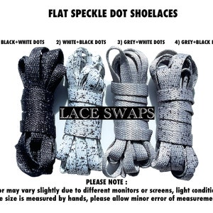 1 Pair Flat 54 Inches Speckle Dot Shoe Laces For Low Top Shoe Shoelaces