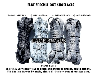 1 Pair Flat 54 Inches Speckle Dot Shoe Laces For Low Top Shoe Shoelaces