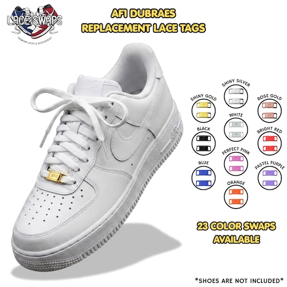 Replacement Shoelace Lace Tags For AF1 Lace Charms 1.5 Available in 23 Colors