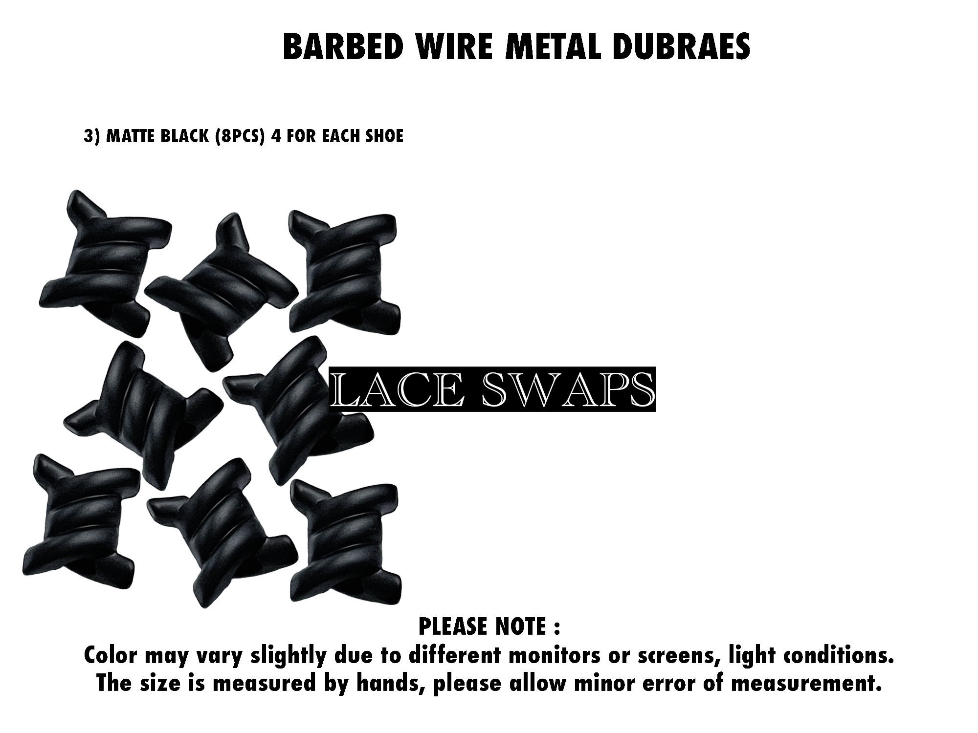 Barbed Wire Statement Lace Tags Premium Buckle Dubraes for All Shoes ...
