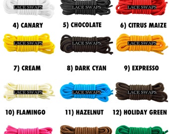Thin Round Rope Shoelaces 31 Colorful Replacement Laces To Choose From Lace Swaps Swap For All Shoes