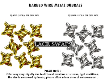 Barbed Wire Statement Lace Tags Premium Buckle Dubraes For All Shoes Shoelace Charms Bling Sneaker Shoe Jewelry Accessories