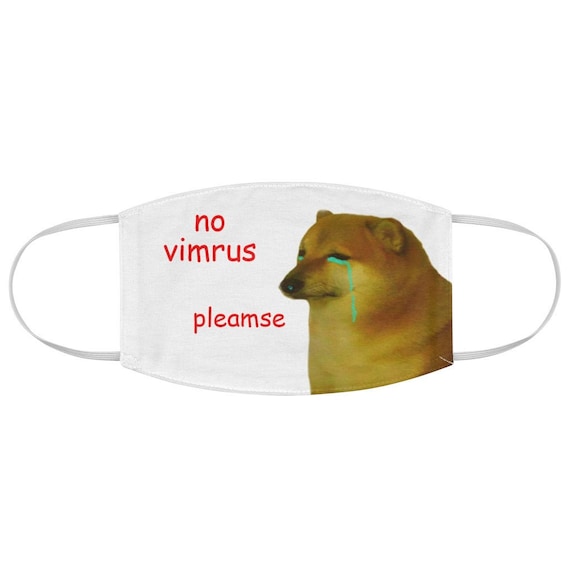 Cheems Crying Doge Face Mask Meme Washable Covering Covid - Etsy Cheems Crying Doge Face Mask Meme Washable Covering Covid - Etsy
